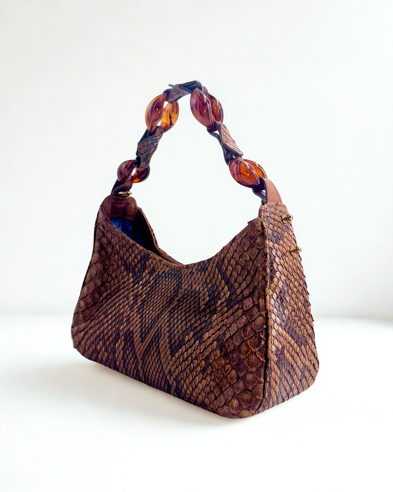 
                  
                    All That Bag - Chocolate Brown Python
                  
                