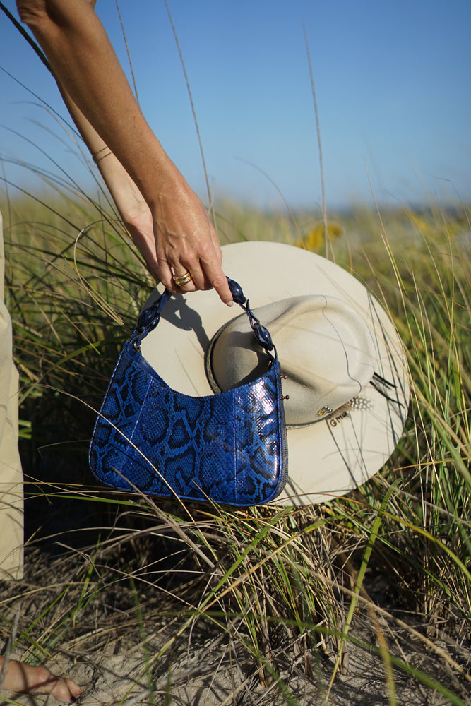 
                  
                    All That Bag - Royal Blue Python
                  
                