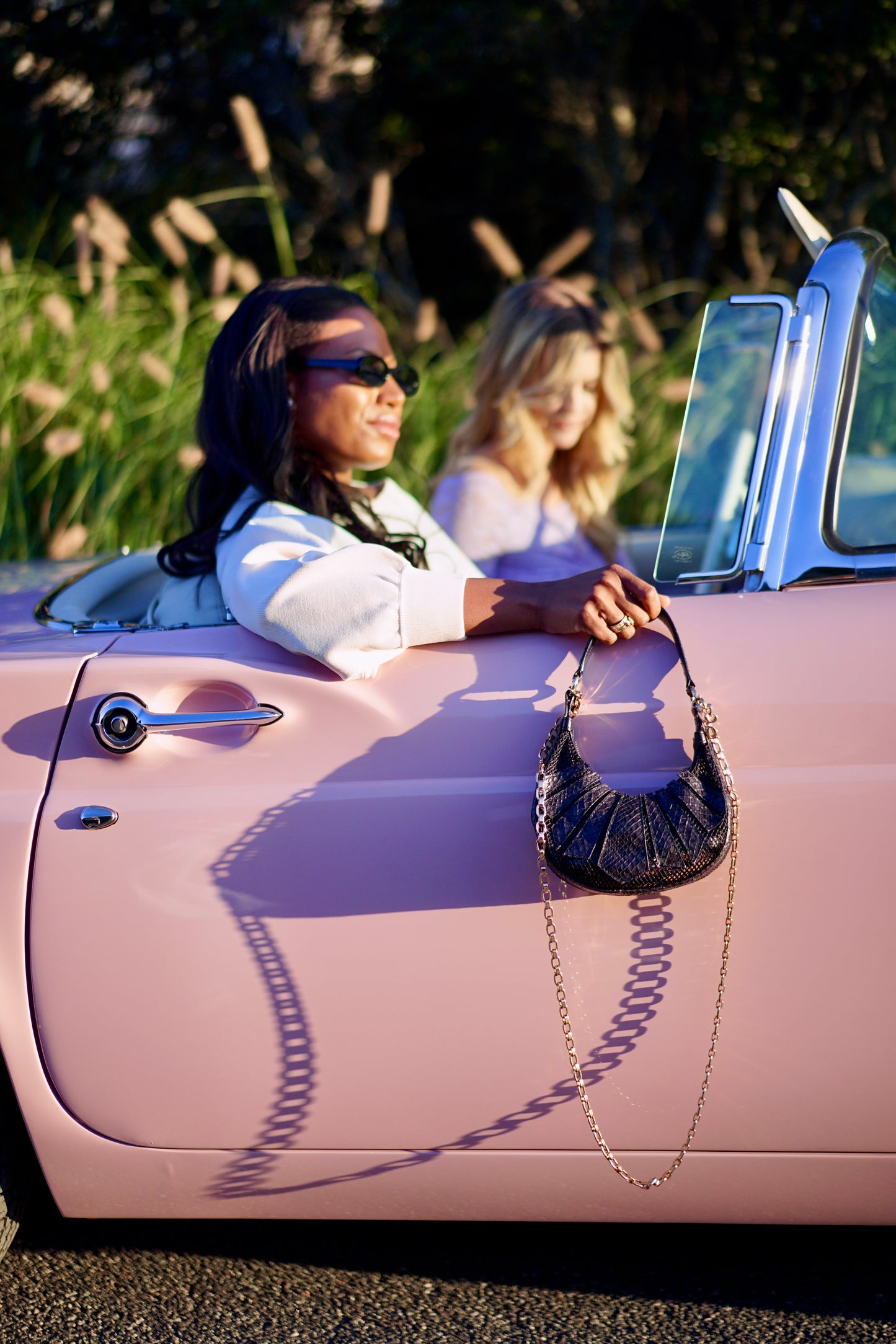 
                  
                    Sunshine Bag - Black Tuxedo Python
                  
                