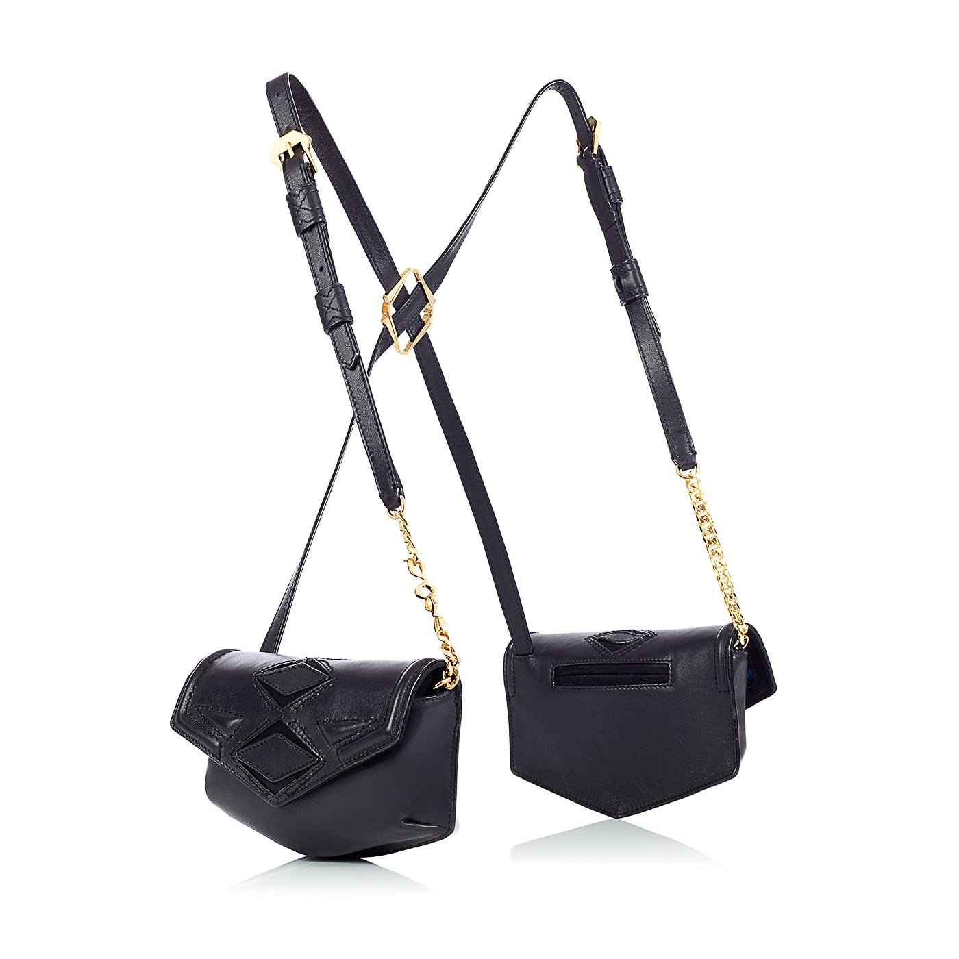 Rebel Holster Bag in black leather – hands-free crossbody holster purse